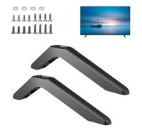 Mineup Gambe di supporto TV universali, Gambe Nere per TV Base, Supporto TV da Tavolo con Viti, supporto TV per la maggior parte dei TV LCD LED da 32 40 49 50 55 pollici, TV fino a 75 kg