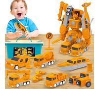 Mineup Giocattoli Ingegneristici Per Bambini, Set Di Giocattoli A Trasformazione Magnetica Assemblata, Giocattolo Per Auto A Trasformare Educativo, Puzzle Creativo Educativo DIY Per Bambini 3 Anni+
