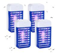 Mineup Lampada Antizanzare Elettrica, 4 Pezzi Zanzariera Elettrica Con Luce, Trappole Per Zanzare Con Lampade UV Per Casa Camere Da Letto Interno Cucina Soggiorno, Insetti Zanzare, Mosca, Falene