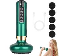 Mineup Massaggiatore Anti Cellulite, 12 Dispositivo Elettrico Guasha Regolabile, Massaggiatore Cellulite, Raschietto Massaggiatore Elettrico Per Pancia Schiena Vita Braccia Glutei(Verde)