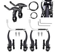 Mineup Set Freni Bici, V Brake Set Anteriore e Posteriore, Set Completo Freni Bici per la Maggior Parte delle Biciclette, Bici da Strada, MTB, BMX (Nero)