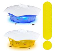 Mineup Trappola Per Pulci, 2pcs Trappole Per Pulci Con Luce A LED, Trappola Per Pulci E Cimici Dei Letti Con 20 Dischi Adesivi Inclusi per Soggiorno, Camera da Letto, Cucina