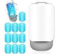 Mineup Trappole per Mosche da Interni, Lampada Antizanzare UV con Adesivo, Trappola LED Antimosche, per Zanzare, Mosche, Moscerini Della Frutta, Falene(1 Dispositivi + 10 Ricariche)