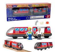 Mineup Treno Elettrico per Bambini (Connessione magnetica), Locomotiva ad Azione a Batteria, Rail Treno passeggeri, Trenino Elettrico per Bambini compatibile con Thomas, Brio, Chuggington