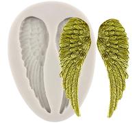 MINFEIDMS Stampi in silicone a forma di ali d'angelo, per decorazioni di torte di zucchero, cupcake, pasta di gomma, argilla polimerica