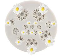MINFEIDMS Stampi in silicone a forma di margherita, per decorare torte, cupcake, pasta di gomma, pasta polimerica, set di 1