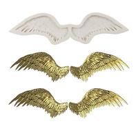 MINFEIDMS Stampo in silicone a forma di ali d'angelo, per caramelle e cioccolato, decorazione per torte, cupcake, topper per zucchero, artigianato, gomma, pasta polimerica, argilla