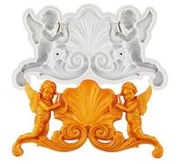 MINFEIDMS Stampo in silicone a forma di angelo per bambini, per decorare torte, cupcake, cioccolato, caramelle, argilla polimerica