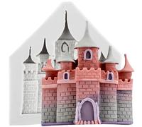 MINFEIDMS Stampo in silicone a forma di castello di Cenerentola, fiabe, cioccolatini, caramelle, decorazioni per torte, cupcake, pasta di gomma, argilla polimerica