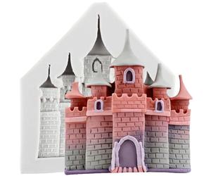 MINFEIDMS Stampo in silicone a forma di castello di Cenerentola, fiabe, cioccolatini, caramelle, decorazioni per torte, cupcake, pasta di gomma, argilla polimerica