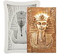 MINFEIDMS Stampo in silicone a forma di faraone egiziano, per fondente, faraone, sfinge, mummia, stampo in silicone per cioccolato, stampo per decorare torte, cupcake, caramelle, cioccolato, pasta di