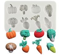 MINFEIDMS Stampo Per Fondente Vegetale Carota Pomodoro Cavolfiore Cioccolato Stampi In Silicone Per Decorazione Torta Di Zucchero Cupcake Topper Dolci Pasta Di Gomma Argilla Polimero