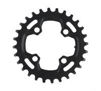 Minflora 64BCD - Corona 28T con denti stretti e larghi per MTB, struttura in acciaio, garantisce una funzione di trasmissione stabile, set di pedivelle per bici da strada a scatto fisso