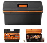 Minflora Cassetta degli attrezzi modulare in plastica a doppio strato, robusto materiale PP+ABS, organizer portatile per strumenti, parti e forniture artistiche, comoda maniglia per il trasporto (17)