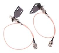 Minflora Confezione da 2 cavi di estensione per antenna BNC RG316 con connettore placcato argento per microfono wireless ricevitore audio, resistente all'umidità e al calore, per prestazioni teatrali