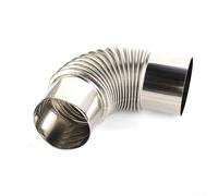 Minflora Gomito in acciaio inox a 90 gradi per stufe a legna, scaldabagno e tubi per canna fumaria, diametro 60 mm/70 mm/80 mm (60)