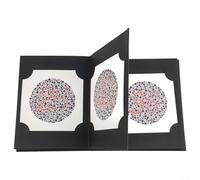 Minflora Ishihara Color Vision Test Book 38 lastre Screening degli occhi per rilevamento di carenze di daltonismo Strumento di optometria Valutazione Rosso Verde Blu Edizione 2025 Album di carta