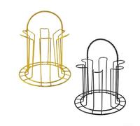 Minflora Scolapiatti in acciaio inox invertito per bicchieri, organizer salvaspazio da cucina (oro rosa)