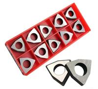 Minflora Set di 10 pezzi MW0804 in carburo di spessore Trigon per WNMG0804 inserto portautensili per tornitura barra alesatrice, parti di guarnizione per lavorazione dei metalli CNC