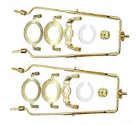 Minflora Set di 2 arpe regolabili per lampada, staffa in metallo resistente per paralume da 17-25 cm, compatibile con basi per lampade E14 E26 E27, accessori per illuminazione domestica (oro)