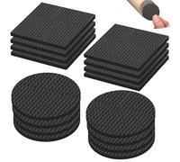 Minfuerang 16 Pezzi Antiscivolo Cuscinetti Autoadesivi, Feltrini per Gambe di Mobili, Tappetini, Pad Rotondi e Quadrati, 50x50 mm (PE)