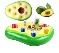 MINGBOLIN Bar da piscina, portabicchieri gonfiabile per piscina, avocado, bar gonfiabile galleggiante con 6 fori, sottobicchiere per l'estate, feste in piscina, spiaggia, tarme