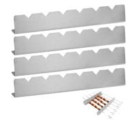 MINGBOLIN Supporto per spiedini in acciaio inox, set da 4 (6 posti), per barbecue e campeggio, stabile base in acciaio inox