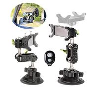 Mingchu Universal Ball Head Arm for Phone with Remote Control, Long Arm Suction Cup Holder Universal Cell Phone Holder Mount Dashboard Windshield Vent Compatible with all Smartphones