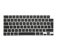 MiNGFi Copritastiera Silicone Inglese QWERTY per MacBook Pro/Max 14/16" M1-M4(A2918 A2992 A3112 A3401 A3185 A2780 A2991 A3403 A3186) Air 13,6/15,3" M2-M4(A3113 A3240 A2941 A3114 A3241) EU/ISO - Nero