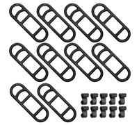 MingFontec Nastro in silicone per bicicletta, 10 pezzi, colore nero, anelli in gomma elastica, supporto per torcia elettrica, elastico in silicone, supporto per manubrio per torcia LED