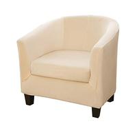 Mingfuxin 2 fodere per poltrona e divano, design 2 in 1, in velluto elasticizzato, antiscivolo, per poltrone, divani, poltrone, poltrone e divani, colore: beige
