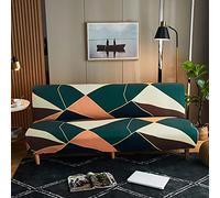 Mingfuxin Copridivano senza braccioli, in spandex, elasticizzato, antiscivolo, elastico, pieghevole, adatto per divano letto pieghevole a 2-3 posti senza braccioli (stampato # 3438)
