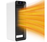 Mingfuxin Riscaldatore Portatile, 1500W Riscaldamento Elettrico ad Alta Efficienza, Riscaldamento in Ceramica PTC Con Termostato, 7 Colori LED Piccolo Riscaldatore Soffiante per la Casa