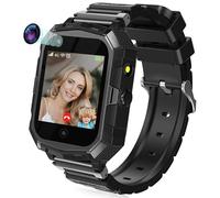 Mingfuxin Smartwatch 4G per bambini per ragazzi e ragazze, impermeabile, con localizzatore GPS, WiFi, videochiamate, SOS, fotocamera, contapassi, orologio da polso per bambini dai 3 ai 14 anni (nero)