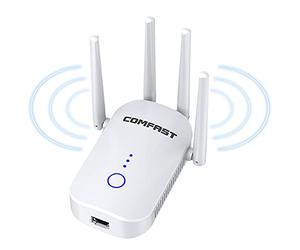 Mingfuxin WiFi Extender 1200 Mbps, WiFi Range Extender 2.4 & 5 GHz Signal Booster Estensori WiFi per la casa, copertura del segnale di rete wireless a 360 gradi