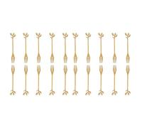 Minghunian Set di 20 forchette per frutta in acciaio inossidabile per degustazione e dessert, accessori da , per feste di nozze dorate