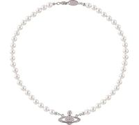 Mingkeda Collana di perle bianche, collana con ciondolo a forma di pianeta di Saturno, gioiello minimalista per donne, amiche, fidanzate, compleanni, anniversari, perle