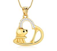 mingkejw Gioielli per cremazione per ceneri con ciondolo a forma di cuore per cani collana per animali domestici gioielli per cremazione per donne e uomini collane commemorative in acciaio