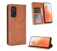 MingMing Cover per Xiaomi Mi 10T 5G/Xiaomi Mi 10T PRO 5G, Custodia Portafoglio Pelle Sintetica con TPU, Supporto Stand, Slot per Schede e Protezione Integrale Adatto per Mi 10T Cellulare, Marrone