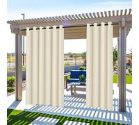 MINGPINHUIUS Tende Impermeabili da Esterni - Tende da Giardino, Gazebo, Patio, Oscuranti, Termiche, con Occhielli, Proteggono dal Sole e Offrono Privacy, per Pergola, Porticato e Piscina (Beige)