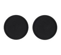 MINGRUILIHAI 2 Pezzi Sottobicchieri Auto per Renault Captur 2 2013-2024, Anti-Scivolo e Isolamento Termico Portabicchieri Tappetino in Gomma Accessori Interni,A/Black