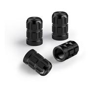 MINGRUILIHAI 4 Pezzi Tappi Valvole Auto per Subaru BRZ 2013-2023, Cappucci Valvola in Alluminio Tappino Coprivalvola per Pneumatici Antipolvere Ermetico,Normal-Black