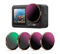 MINGVEN Action 5 Pro - Set di filtri ND, CPL + ND per DJI Osmo Action 5/Action 4/Action 3, confezione da 4 (CPL, ND8, ND16, ND32)