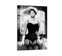 MINGYANMAO Quadro Su Tela 30 * 50cm Sophia Loren 70s Classic Collection Poster e Wall Art Modern Family camera da letto Decor Senza Cornice
