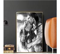 MINGYANMAO Stampe Su Tela 40 * 60cm Bianco e nero nativo indianoFigura scandinavo poster tela parete arte camera immagini per camera da letto regali decorazione Senza Cornice