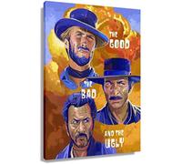 MINGYANMAO Tela Quadro 40 * 60cm Il buono Il brutto e il cattivo Poster del film e l'arte della parete Arredamento moderno della camera da letto della famiglia Senza Cornice