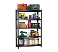 MINGYIHUI Scaffali Metalliche Scaffalature a 5 Ripiani con Ruote,Scaffale da Garage alto 1.8 metri,Scaffalatura Garage,Facile da Montare,Adatto per Garage,Officine e Capannoni(Size:90x40x183cm)