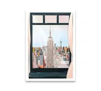 MINGYTN Casa Poster Decorativo New York Bookshop Print Brooklyn Bridge Central Park Season Night Poster Wall Art Canvas Painting For Home Room Decor(H,50x70cm)