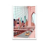MINGYTN Casa Poster Decorativo New York Bookshop Print Brooklyn Bridge Central Park Season Night Poster Wall Art Canvas Painting For Home Room Decor(C,30x40cm)