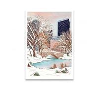 MINGYTN Casa Poster Decorativo New York Bookshop Print Brooklyn Bridge Central Park Season Night Poster Wall Art Canvas Painting For Home Room Decor(UN,40x50cm)